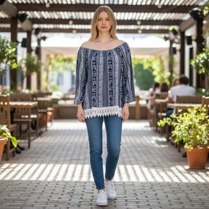 SJS Boho Elephant Print Top